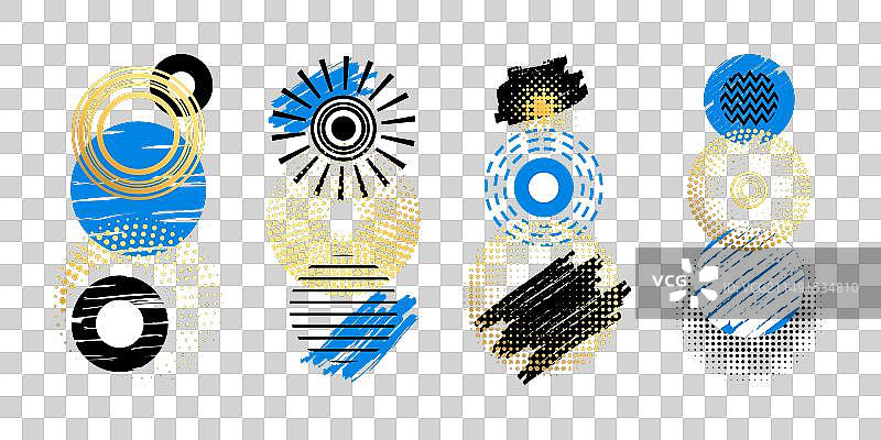 圆形元素图形海报抽象拼贴图片素材