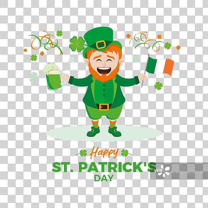 圣帕特里克节快乐贺卡图片素材