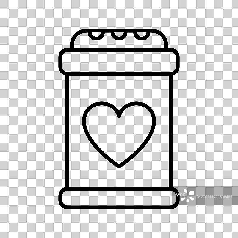 爱心盐瓶图片素材