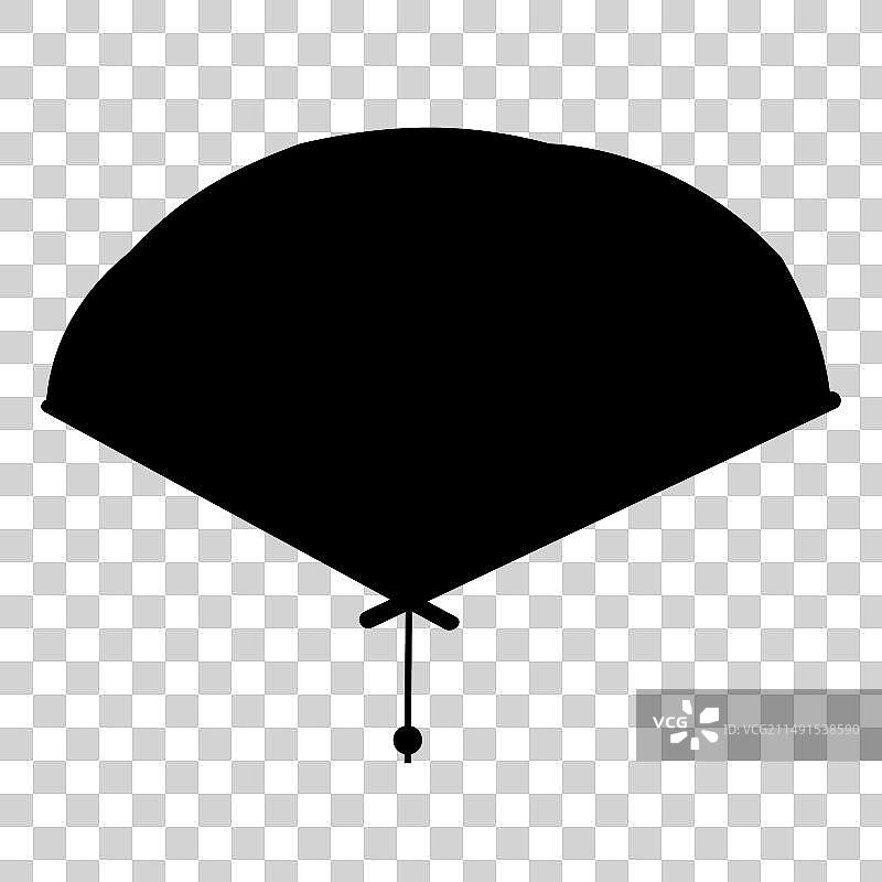 中式亚洲风黑色扇子配饰戏服图片素材