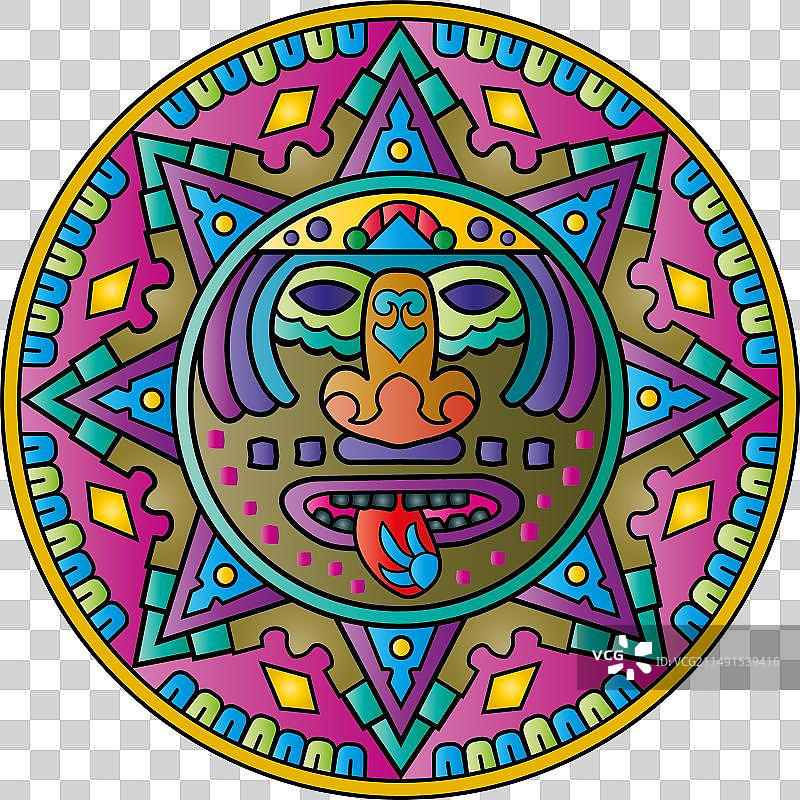 曼陀罗风格的民族部落图案图片素材