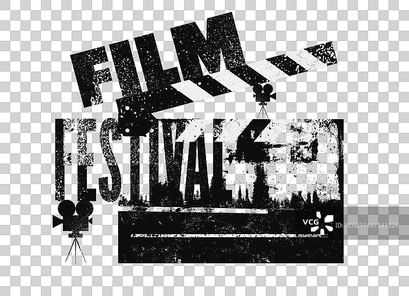 电影节复古排版海报图片素材