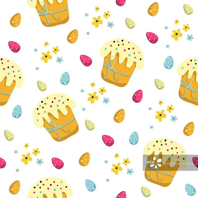 复活节蛋糕或甜面包图片素材