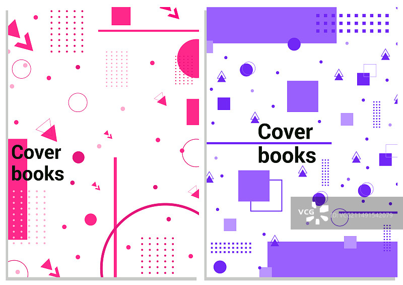 孟菲斯风格A4书本封面图片素材