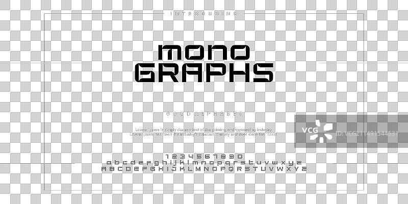 运动现代未来粗体字母字体排印图片素材