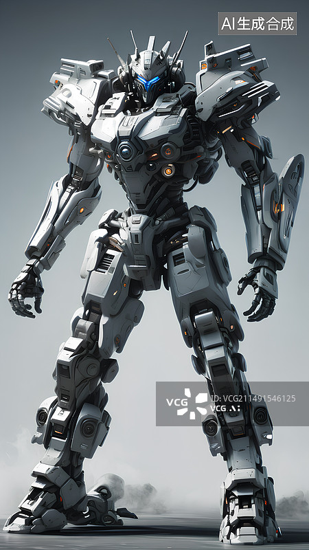 【AI数字艺术】未来机甲机器人图片素材