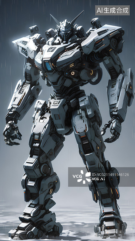 【AI数字艺术】未来机甲机器人图片素材