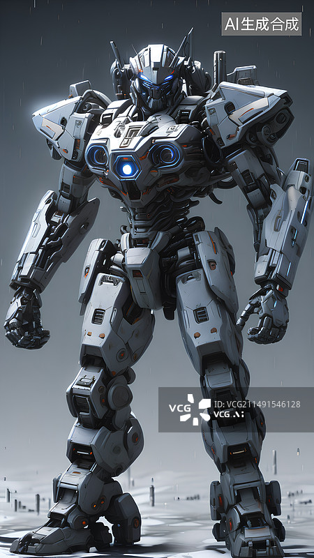 【AI数字艺术】未来机甲机器人图片素材