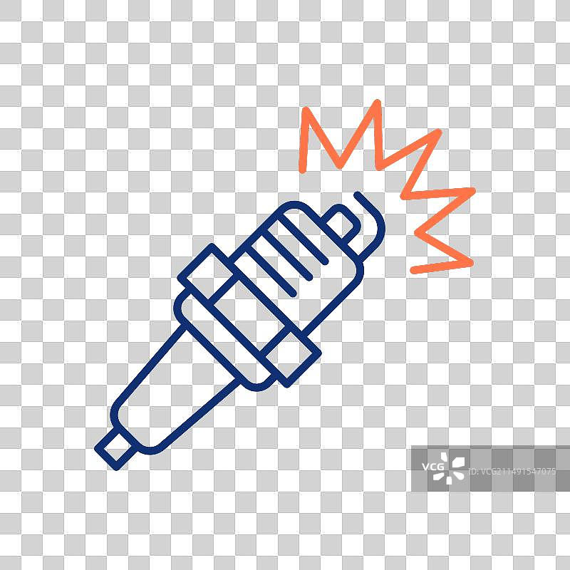 火花塞线性图标图片素材