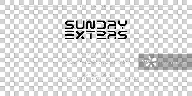 运动现代未来粗体字母字体排印图片素材