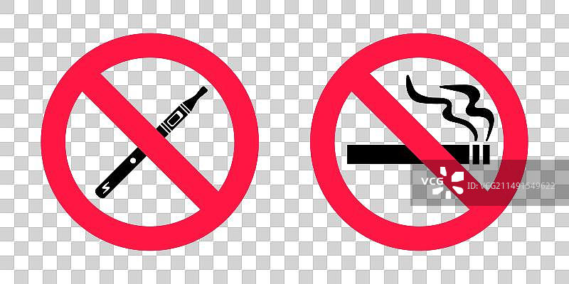 禁止吸烟电子烟标志图片素材
