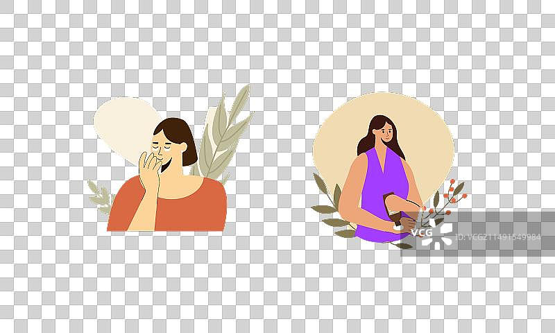 女性在家享受护肤流程图片素材