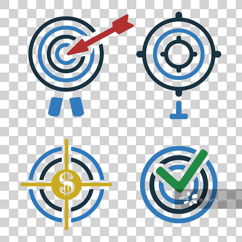 飞镖靶套装图标设计图片素材