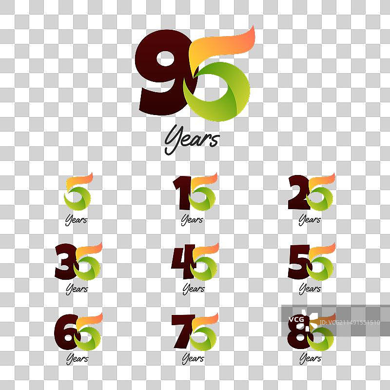 周年纪念数字设计合集图片素材