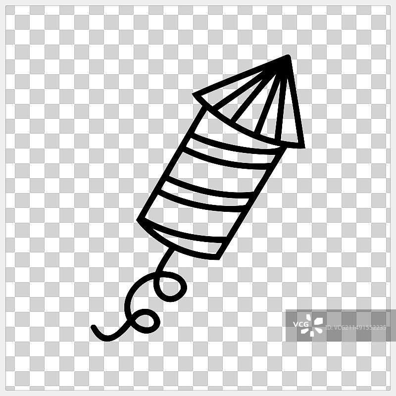 火箭烟花爆竹涂鸦图标标志图片素材