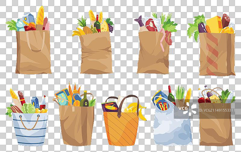 纸质购物袋产品杂货合集图片素材