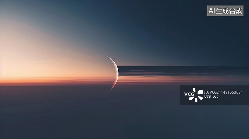 【AI数字艺术】超自然科技风格背景——日食图片素材