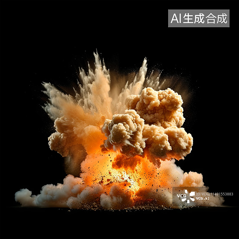 【AI数字艺术】爆炸的烟火图片素材