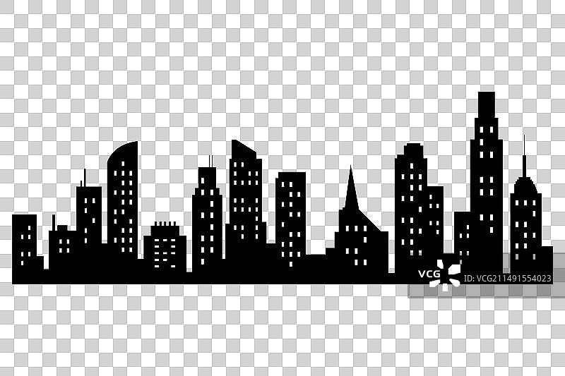 现代城市景观轮廓图片素材