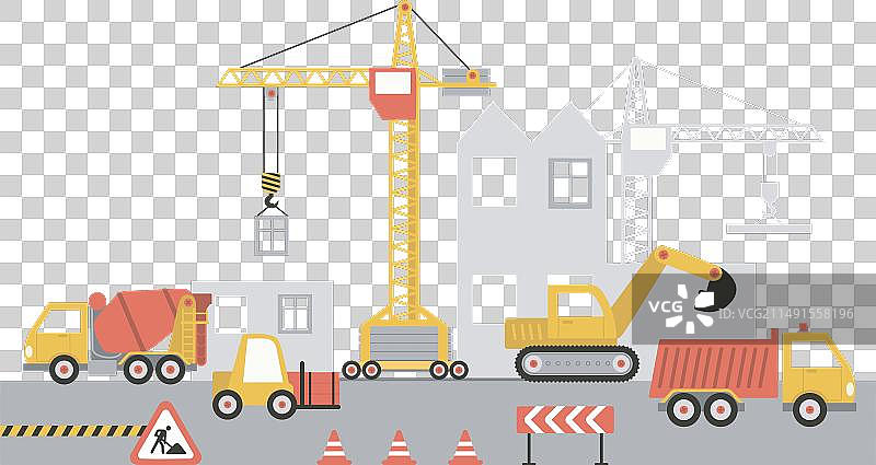 建筑工地房屋建造图片素材