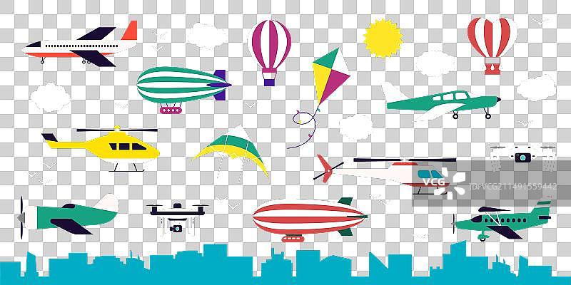 云层天空中的飞机运输飞行图片素材