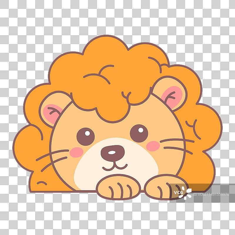 可爱狮子头图标图片素材