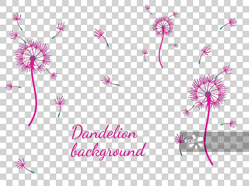 抽象蒲公英设计背景图片素材