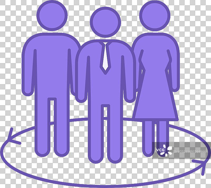 人力资源彩色图标：目标市场图片素材