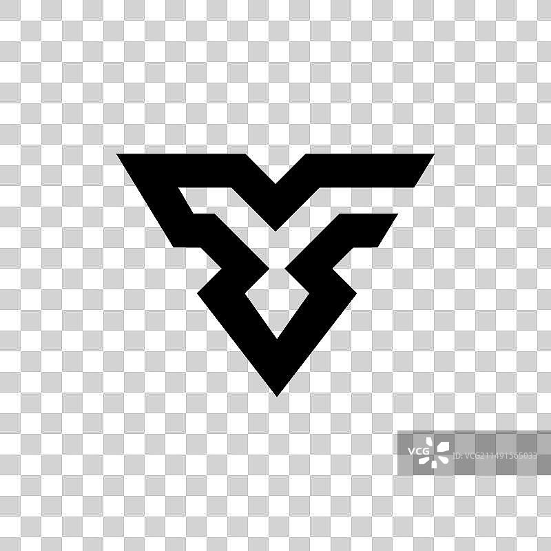 具有现代独特创意的字母V图片素材