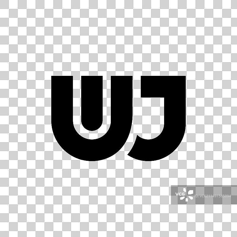 具有现代独特造型创意的字母WJ图片素材