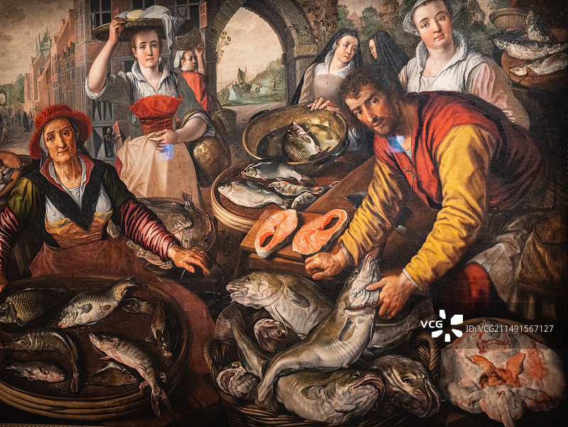 博物馆里的（资料图）油画作品图片素材