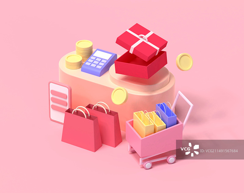 购物礼品图片素材