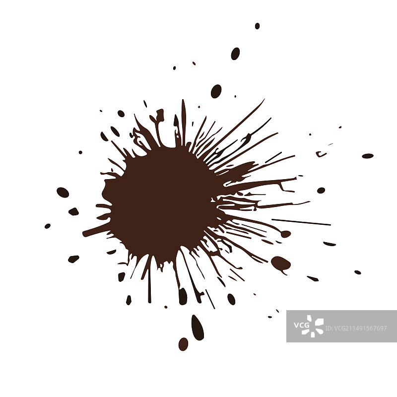 墨水污渍棕色笔刷油漆图片素材