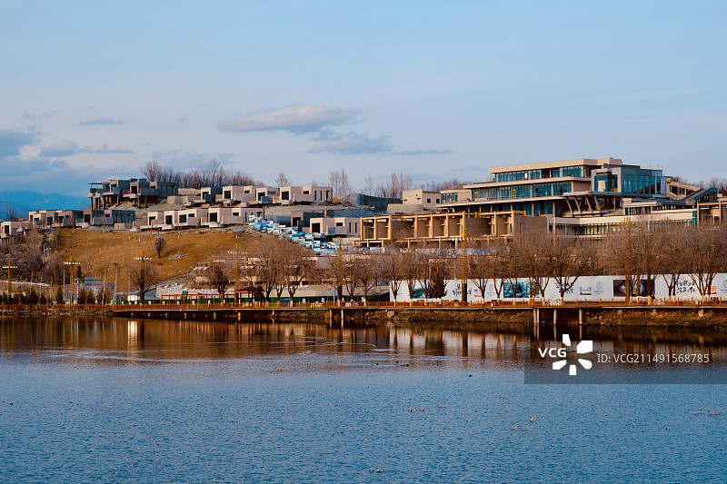 温泉县国家湿地公园一角图片素材