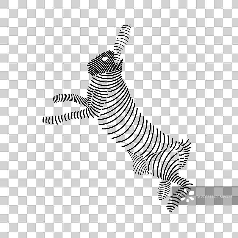 简约线条画兔子1图片素材