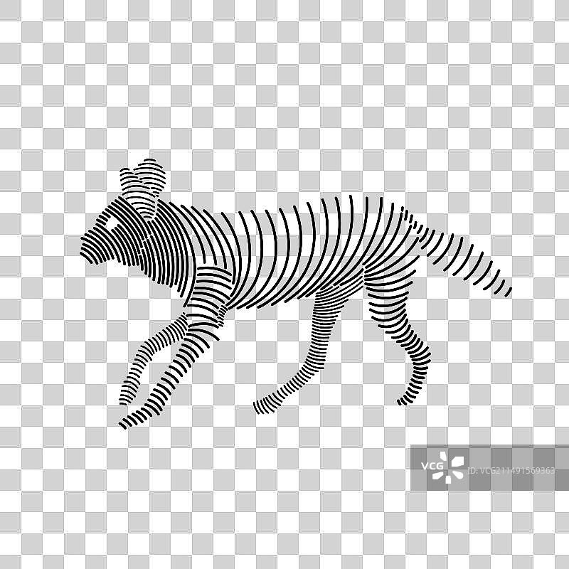 非洲猎犬简笔画图片素材