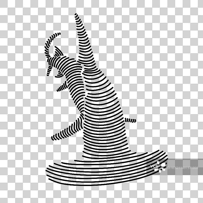 简约线条锤头鲨图案3图片素材