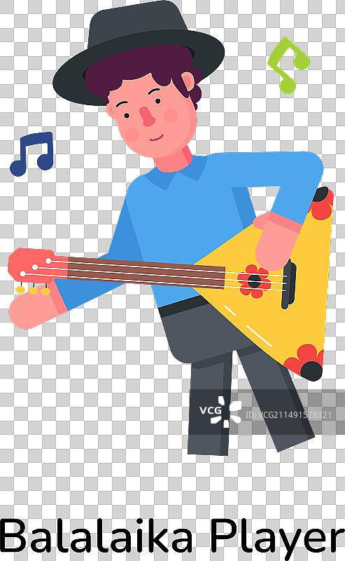 巴拉莱卡琴演奏者图片素材