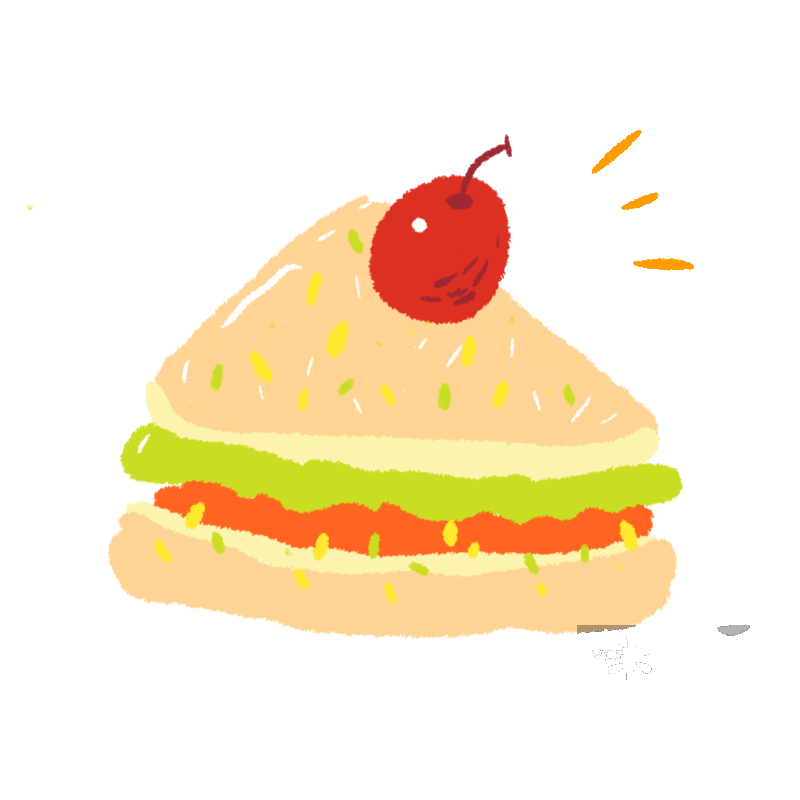 一块樱桃蛋糕插画图片素材