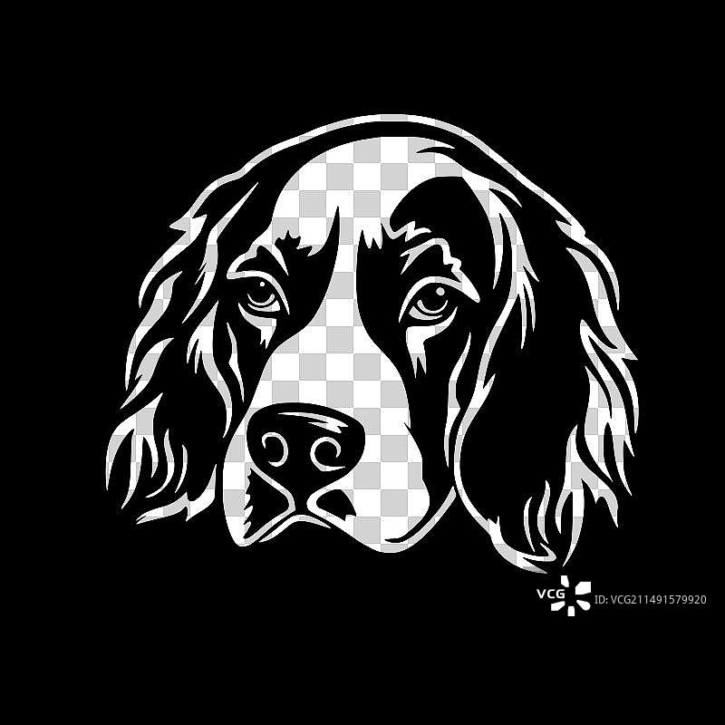 狗-极简主义和扁平的标志图片素材