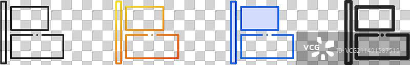 对齐对象图标（线性渐变蓝色）图片素材