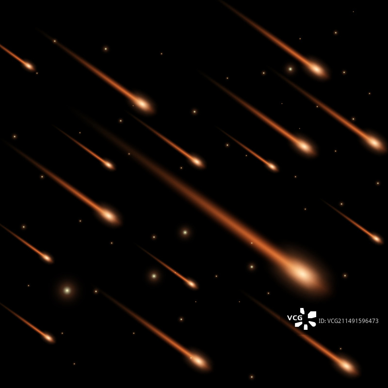 来自太空的流星雨图片素材