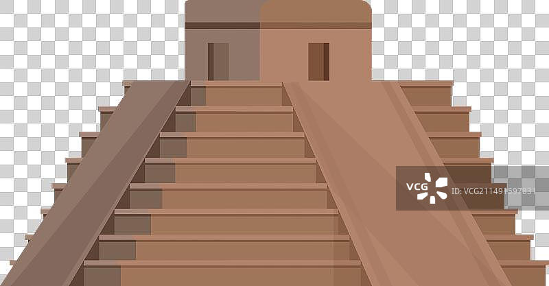 卡通秘鲁金字塔阿兹特克民族图标图片素材