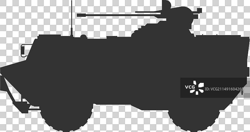 装甲战车黑色剪影图片素材