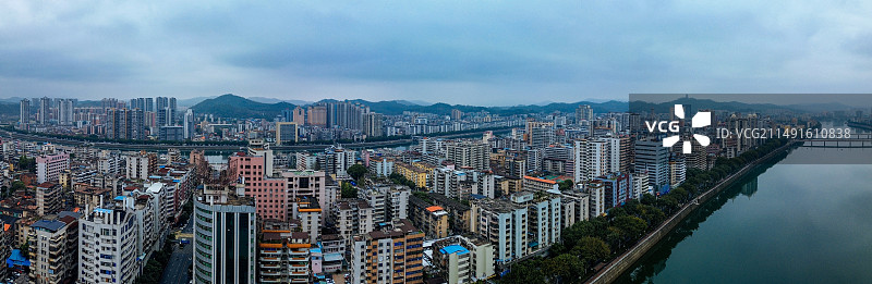 韶关 帽峰公园 武江 升平大厦 金旭大厦 中港大厦 风采楼 航拍图片素材