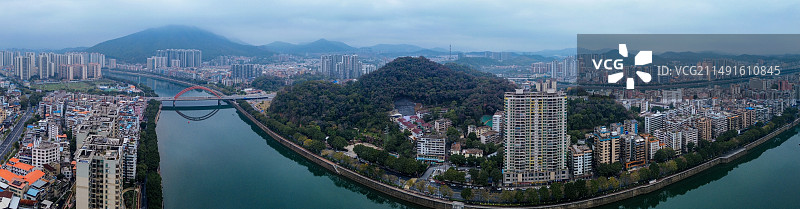 韶关 帽峰公园 武江 升平大厦 金旭大厦 中港大厦 风采楼 航拍图片素材