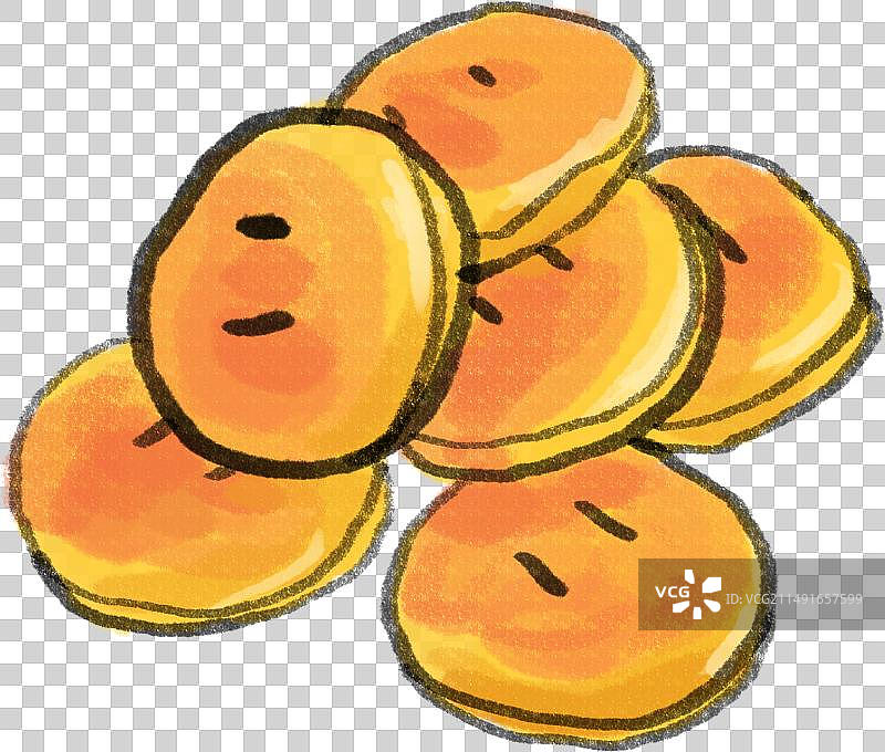 水墨风粤菜澳门美食老婆饼插画图片素材