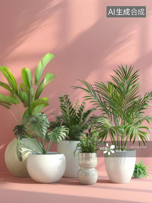 【AI数字艺术】3d植物背景图片素材