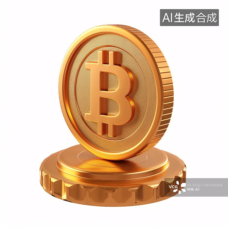 【AI数字艺术】3D虚拟币图片素材