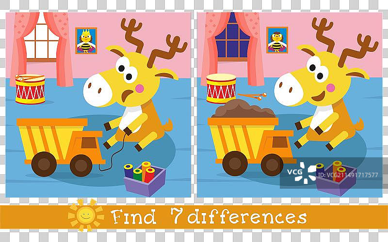 大家来找茬：儿童益智游戏图片素材